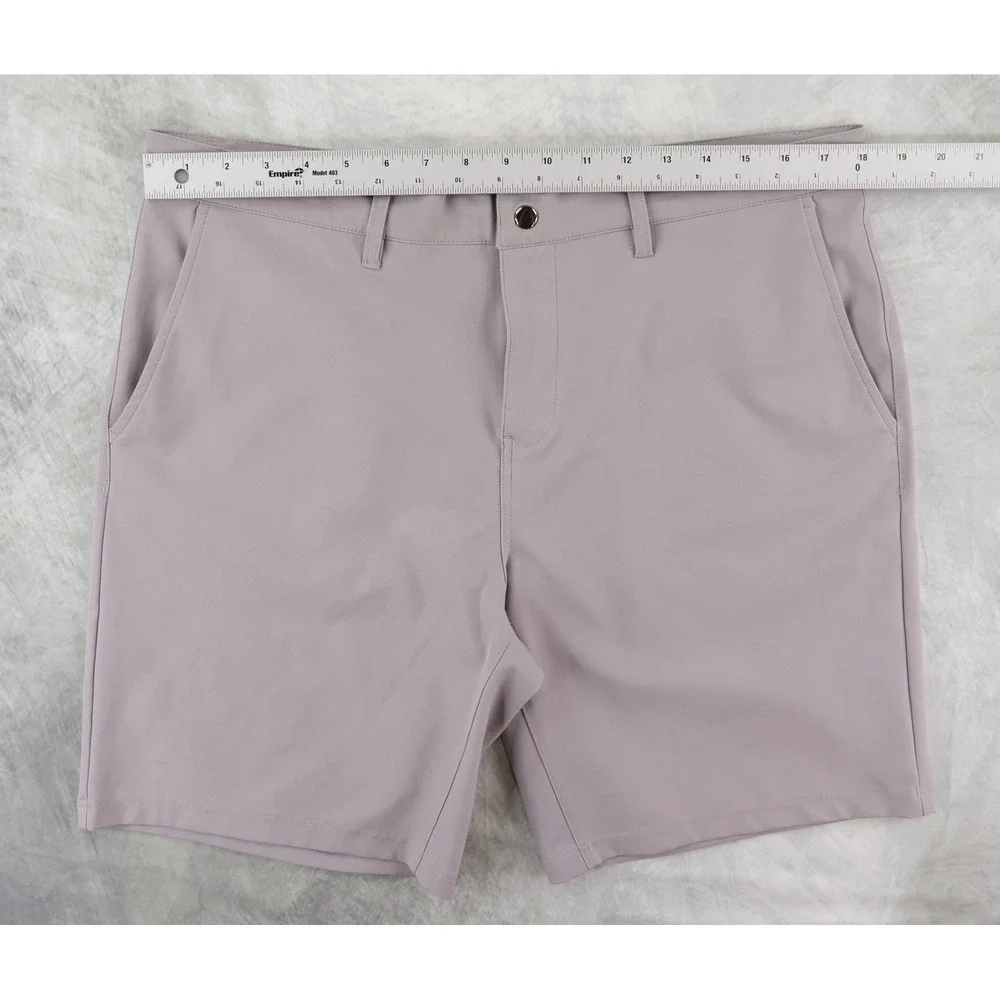 State & Liberty Performance Shorts Mens 36 Gray Golf Tech Stretch Tech